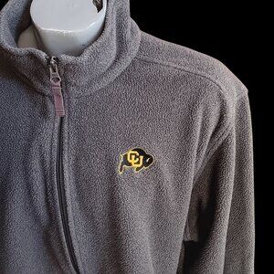 XLT Vintage CU Colorado Boulder Fleece Jacket Embroidered Buffalos Full-Zip 90s
